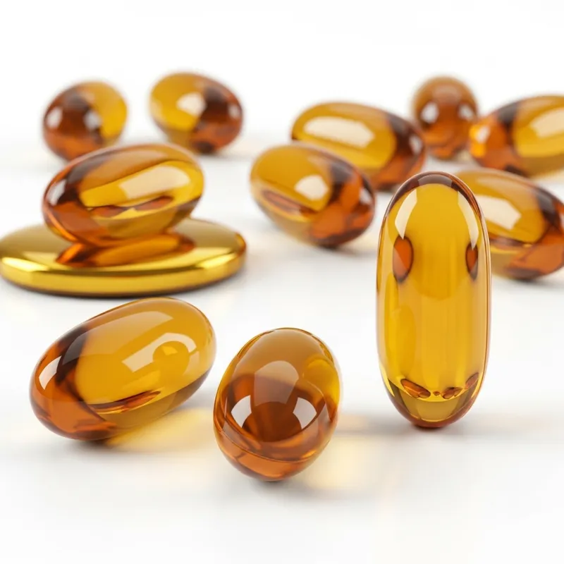 Omega-3 Supplement Pills - Deep Gold Softgels for Better Health
