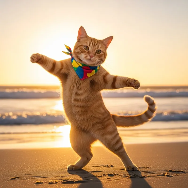 Cheerful Cat Dancing the Lambada | Fun Cat Dancing Video