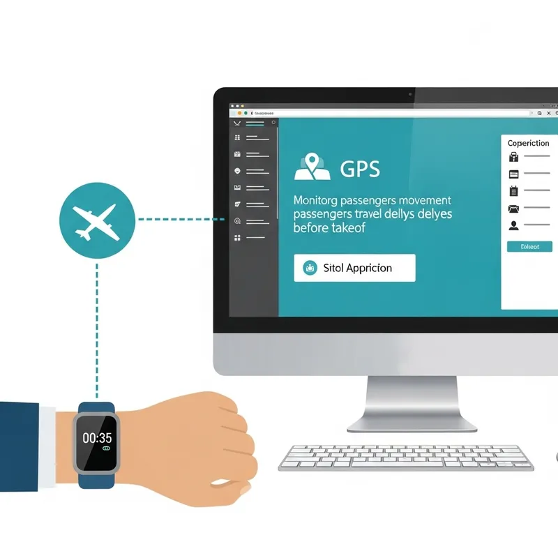 Real-time Flight Punctuality Monitoring with Smart Band & GPS Network