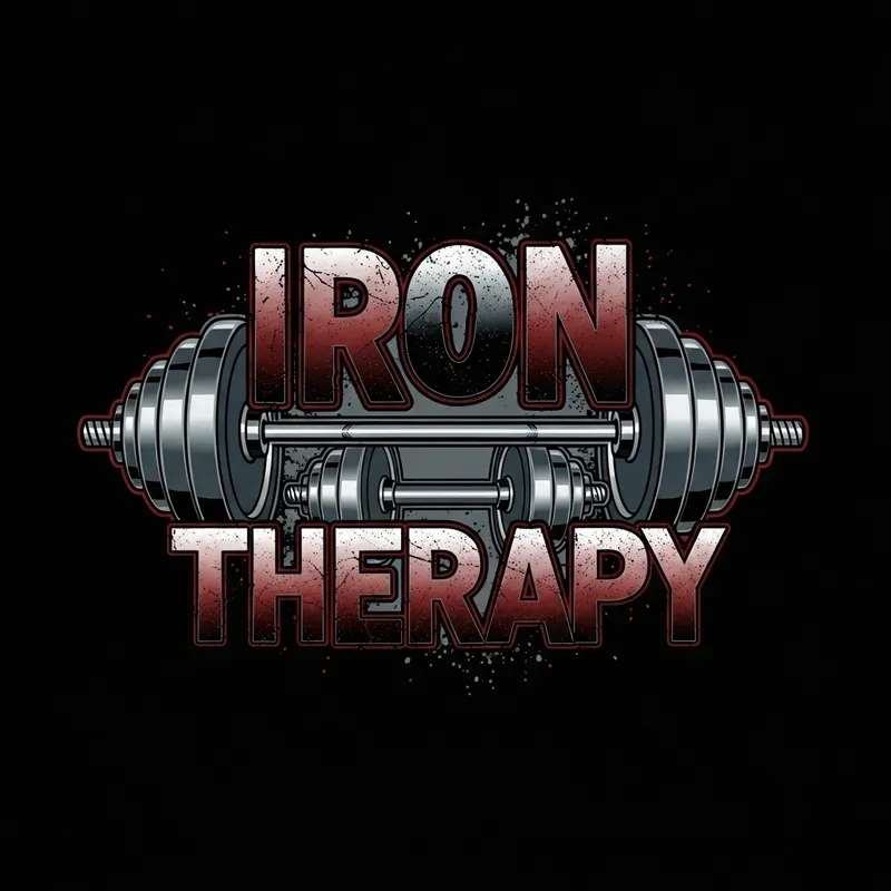 Iron Therapy T-Shirt Design - Bold & Grunge Style Iron Therapy T-Shirt Design - Bold & Grunge Style