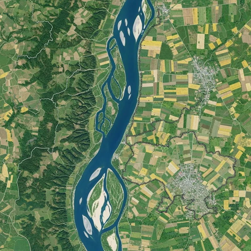 Dniester River Aerial View: Ukraine and Moldova Border Dniester River Aerial View: Ukraine and Moldova Border