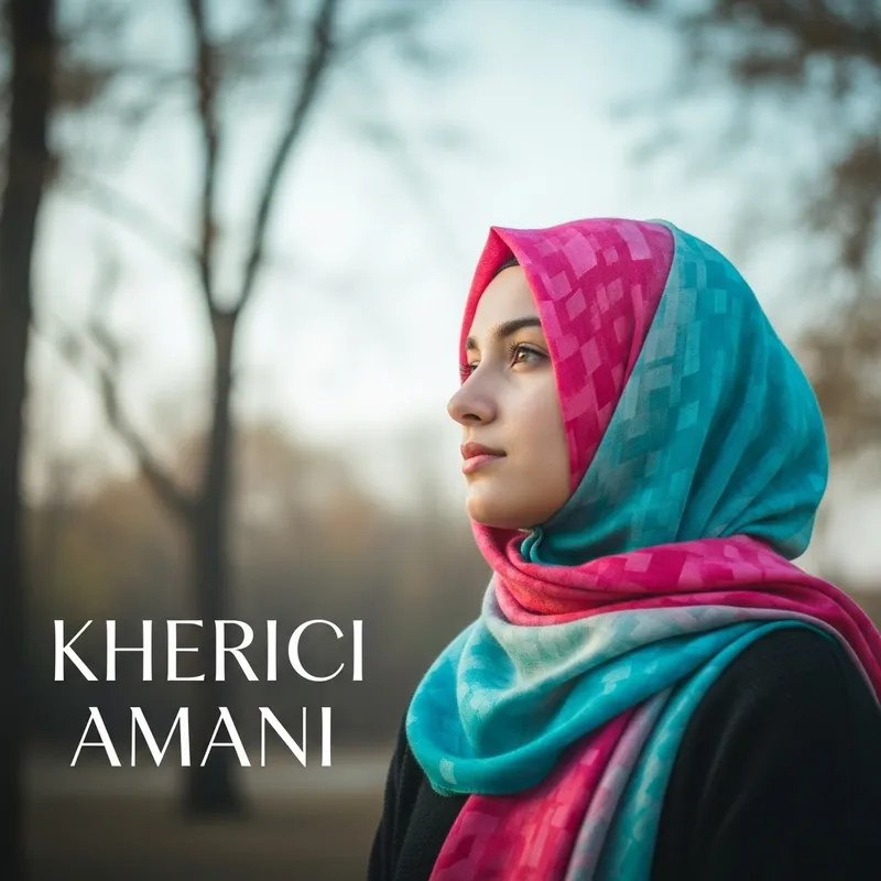 Serene Girl Wearing Hijab Looking into the Distance - Kherici Amani