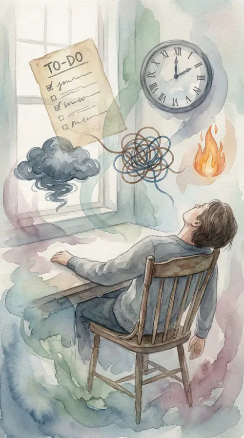 Overwhelmed by Emotions: Watercolor Symbolism