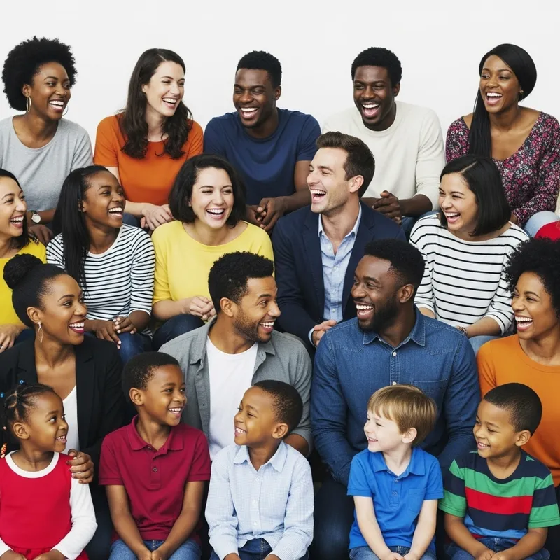 Happy Laughing Faces: Mothers, Children, Comedians, Teachers, Speakers