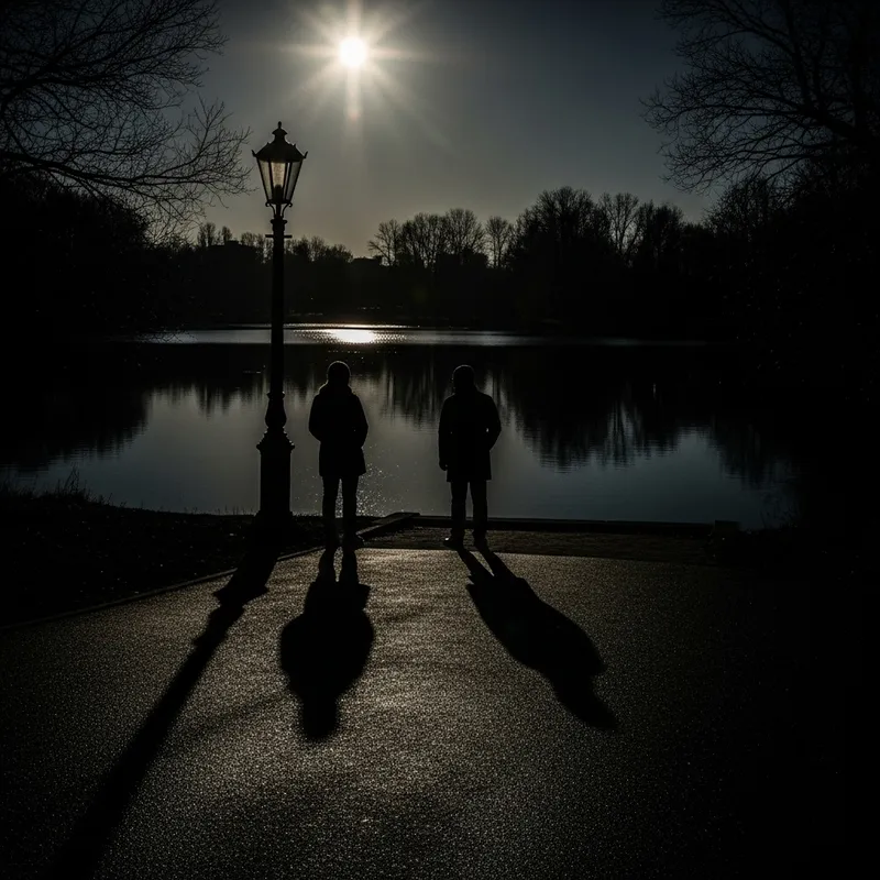 Patriarch's Ponds Noir Style Scene in Moscow
