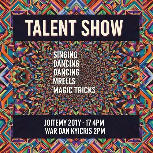 Vibrant Talent Show Poster | Kaleidoscope of Colors