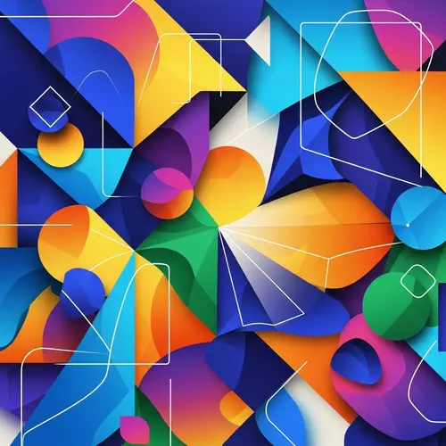 Vibrant Geometric 4K Laptop Wallpaper