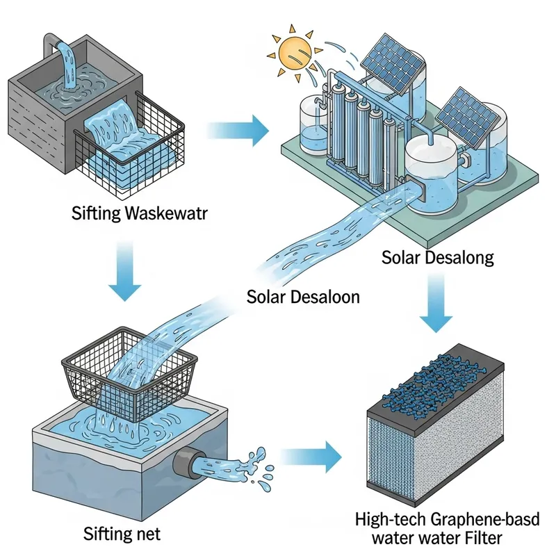 Efficient Wastewater Treatment with Solar Desalination & Graphene Filtration