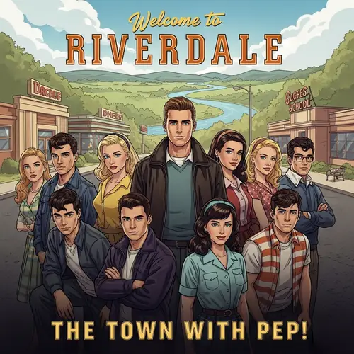 Riverdale Poster: A Mystery Town With Pep in 1950s Style