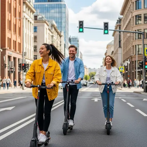 Slavic People Enjoying Urban Scooter Ride | City Exploration