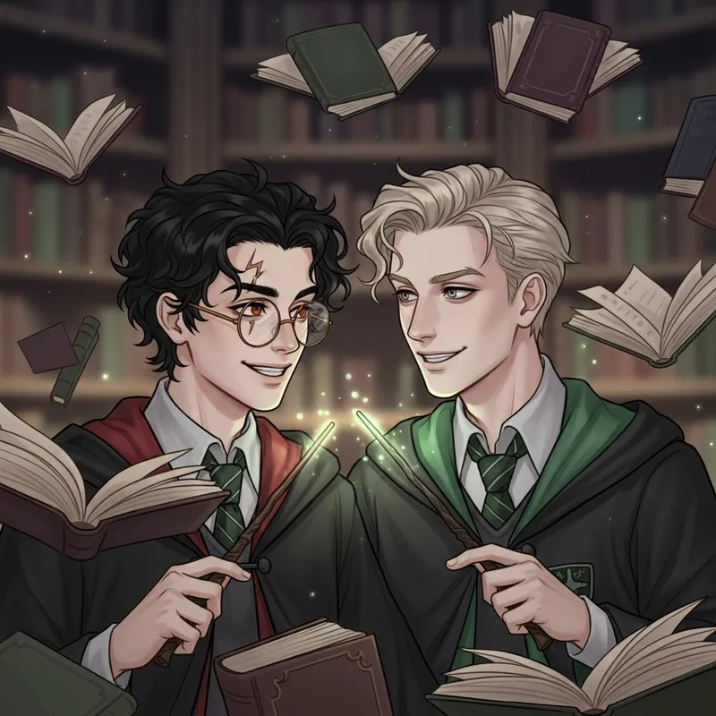 Wizardly Camaraderie: Drarry in Magical Library
