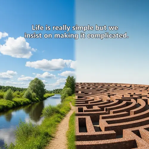 Simplicity vs Complexity: Life's Duality Illustrated