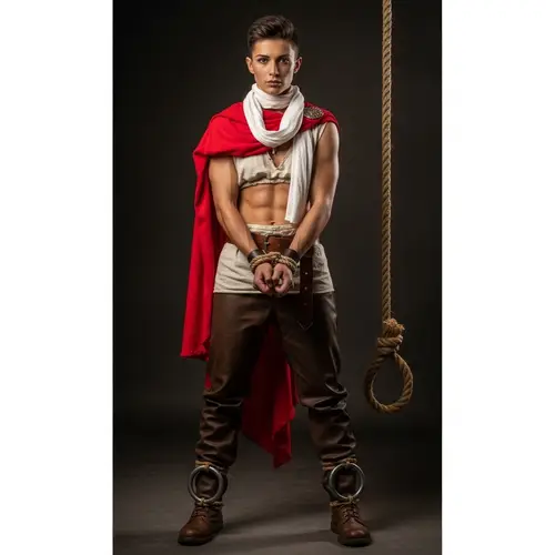 Young Strong Prince Bound for Execution - Historical Justice Scene