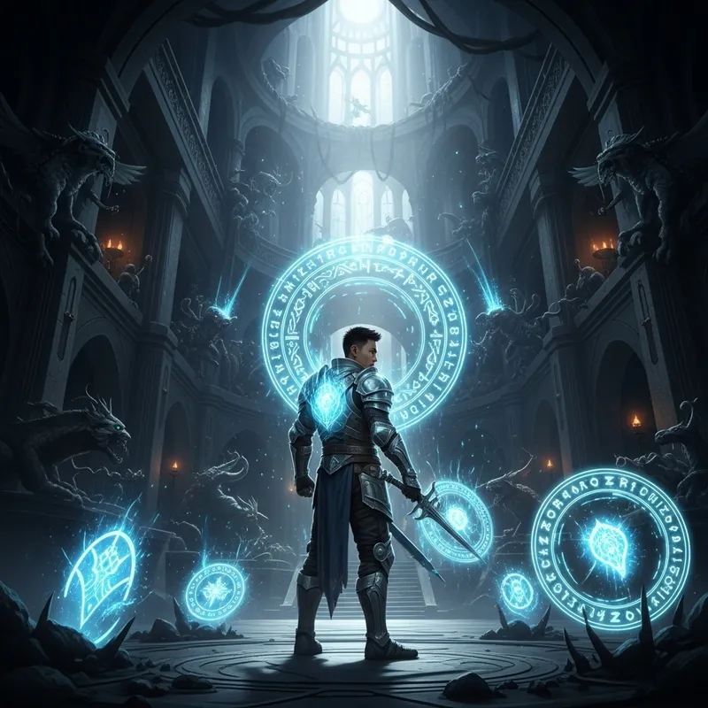 Solo Warrior in Mystical Dungeon | RPG Fantasy Art