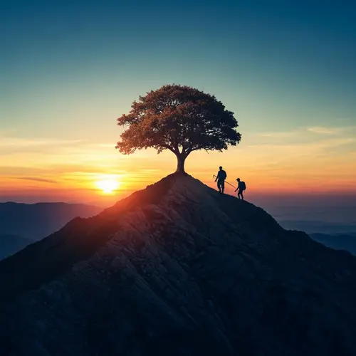 Solitary Tree on Mountain: Concept of Gradual Progress