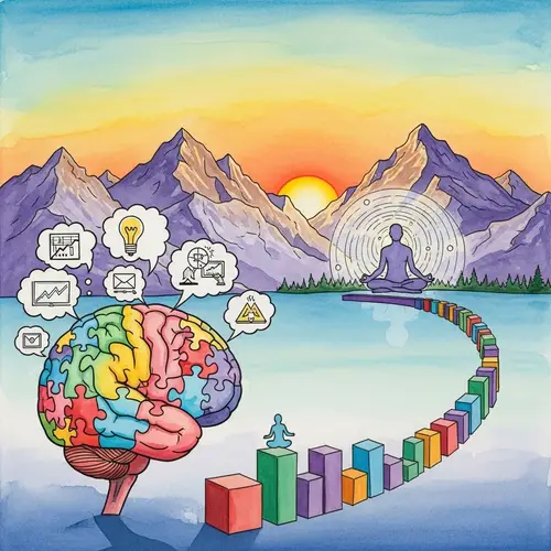 Vibrant Watercolor Painting: Motivation, Connection & Tranquility