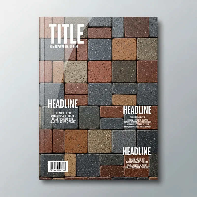 Glossy Magazine Cover Featuring Detailed Clinker Tile Design