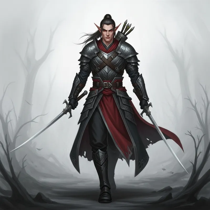 Mysterious Male Elf: Skilled Fighter of Unfathomable Power