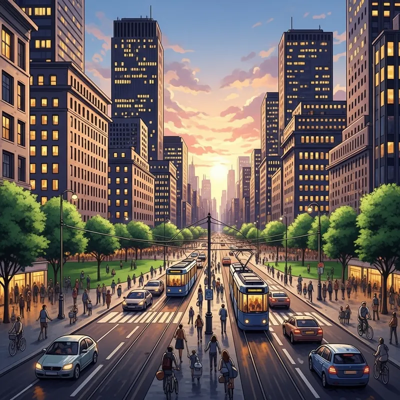 Enchanting Impressionist Cityscape - Urban Scene Painting