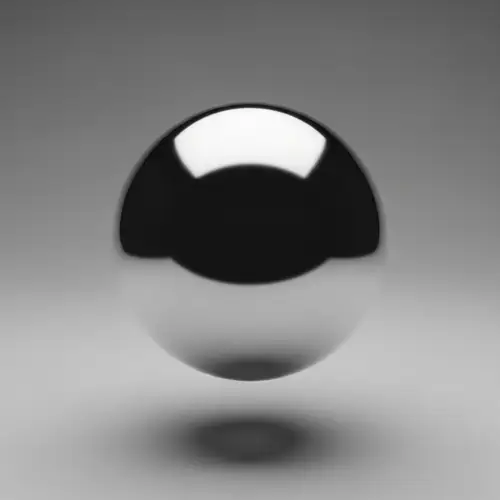Perfect Sphere: Symmetrical, Shiny Object Floating in Mid-Air