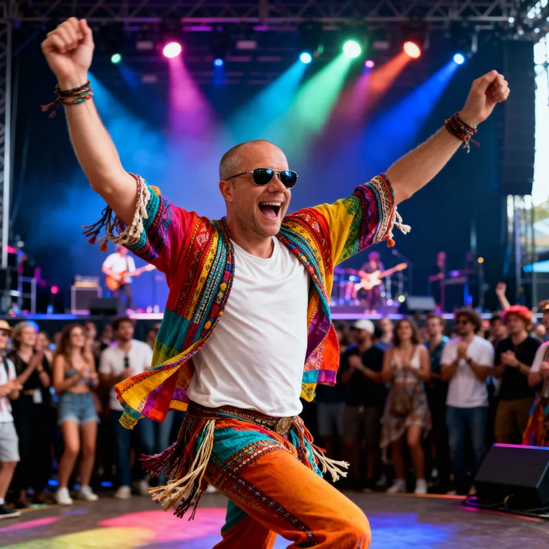 Vibrant Festival Lifestyle: Dance in Colorful Attire