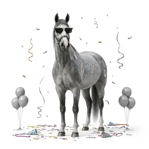 Cool Horse with Sunglasses: Party Vibes Unleashed