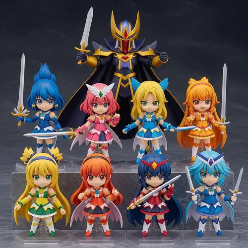 Imaginary Magical Girl Team vs. Emperor of Space Figures | Chibi Style