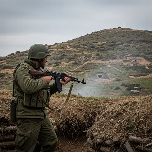 Liberation Army Soldier with AK-47 on Fortification | Battlefield Stare