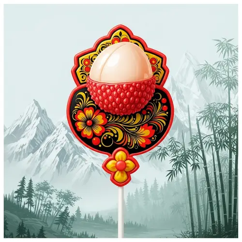 Russian-Chinese Lollipop: Vibrant Culture Fusion Sweet Treat