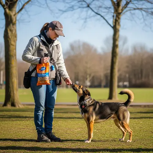 Fun Canine Training in Outdoor Park - Positive Behavior Reinforcement