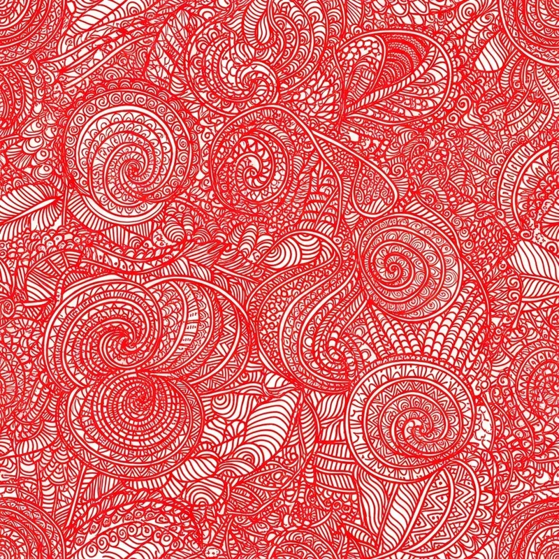 Mesmerizing Swirly Red Pattern - Intricate Design in Red