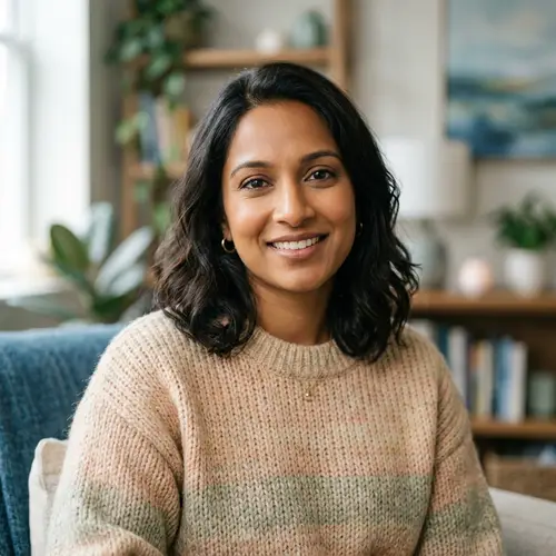 Empathetic Female Therapist - Close-Up Portrait