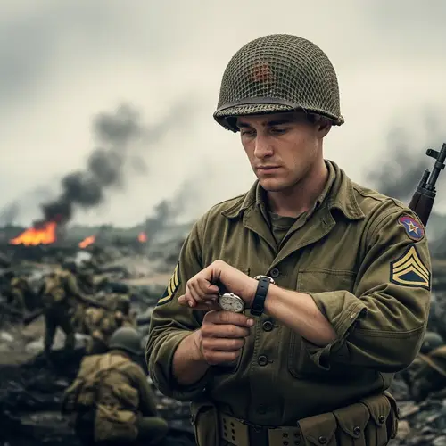 World War II Private First Class Soldier at Battle of Okinawa