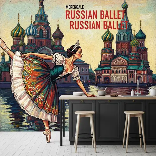 Russian Ballerina in Vintage Costume - Artwork Inspired by Henri de Toulouse-Lautrec