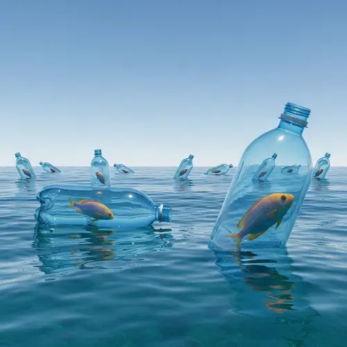 Sea Pollution: Plastic Bottles and Tiny Fish