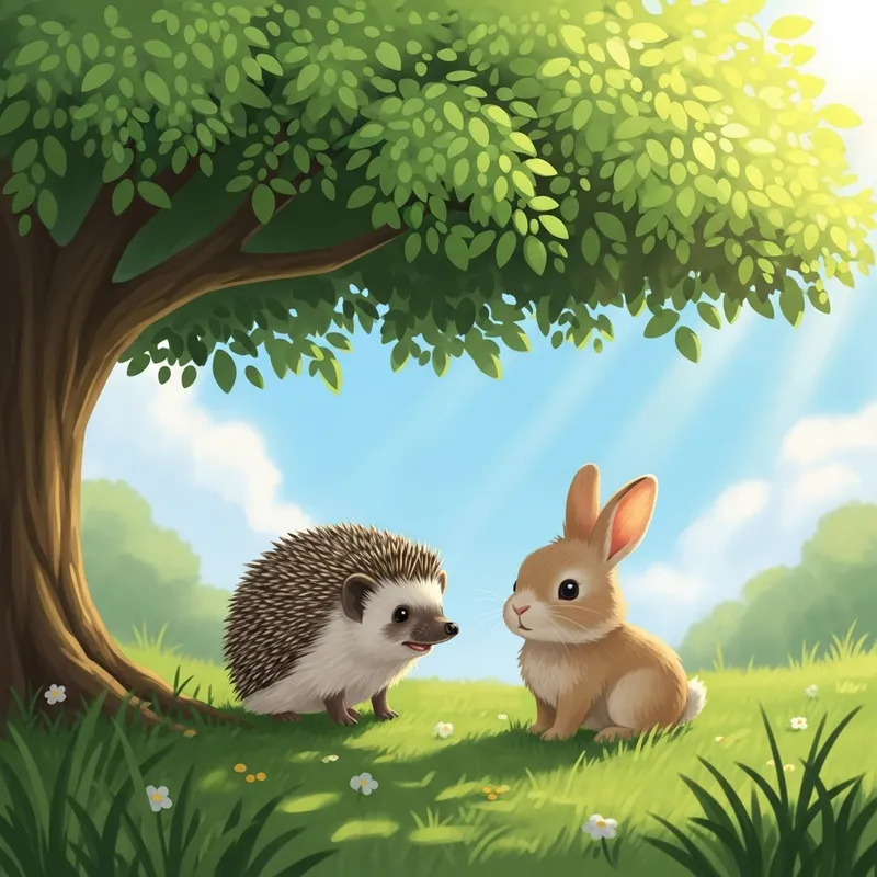 Sweet Hedgehog and Bunny Enjoying Meadow Moments | Website Sweet Hedgehog and Bunny Enjoying Meadow Moments | Website