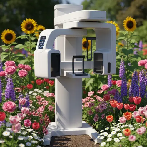 CBCT Scan Machine in Vibrant Flower Garden