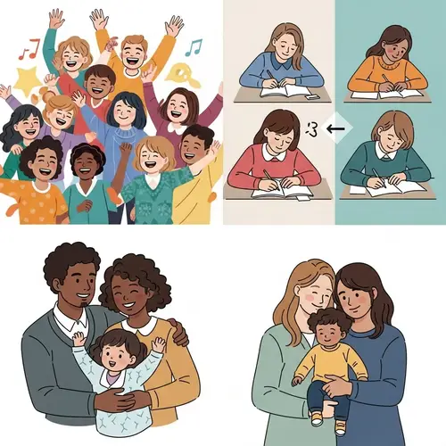 Cheerful Illustration of Diverse Life Scenes