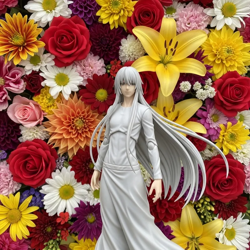 Flario Laboratory Barbie Doll Among Flowers
