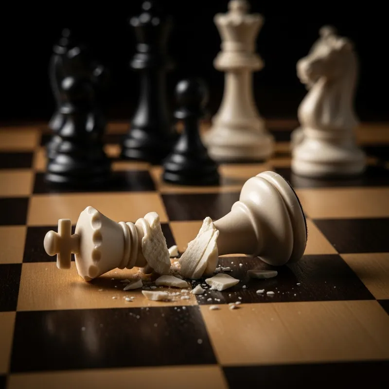 Shattered Chess Queen: A Symbol of Game Fragmentation