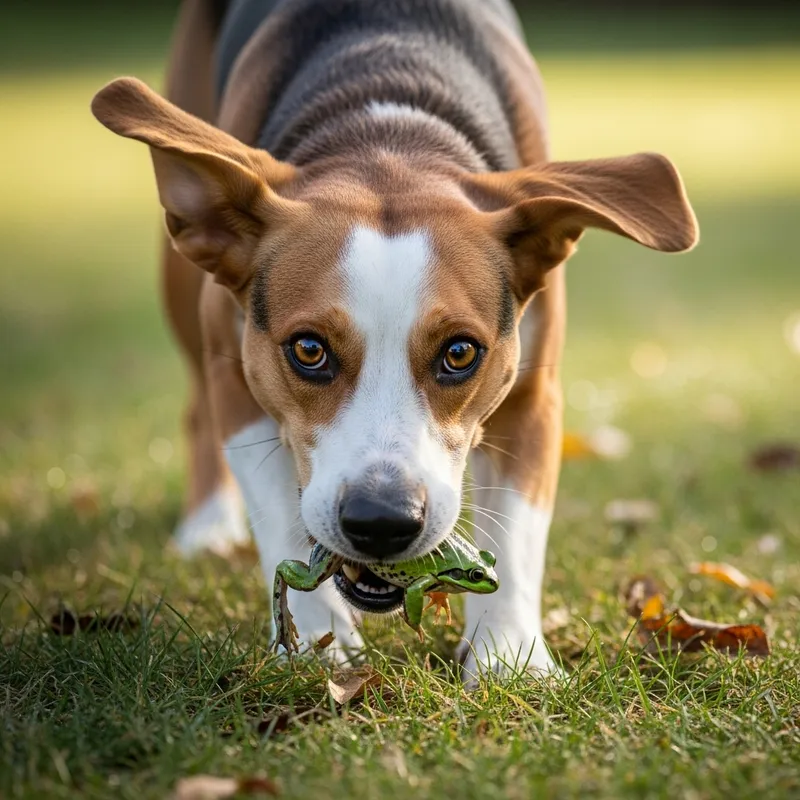 Dog Eating a Frog: Curious Nature Encounter