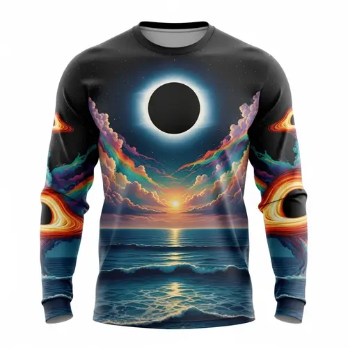 Mesmerizing Eclipse-Inspired Long-Sleeve Jersey Design