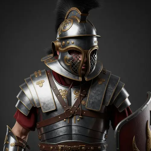 Roman Gladiator Authentic Armor & Helmet