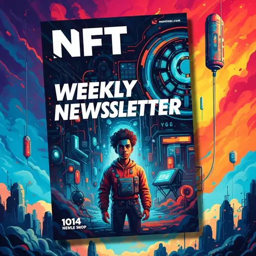 Vibrant NFT Weekly Newsletter Digital Art Piece