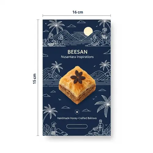 Luxurious Nusantara-Inspired Baklava Packaging & UI Illustration