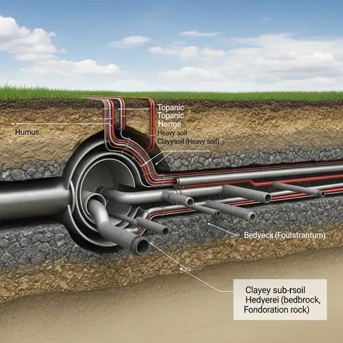 Underground Pipe System Illustration: Complex Vascular Infrastructure
