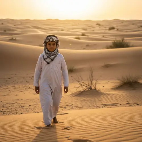 Pre-Islamic Arabian Boy Walking in Desert | Historical Adventure