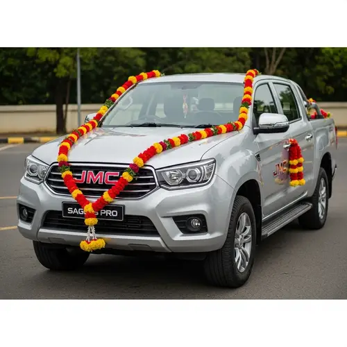 Festively Decorated JMC Vigus Pro for Thaipusam Festival