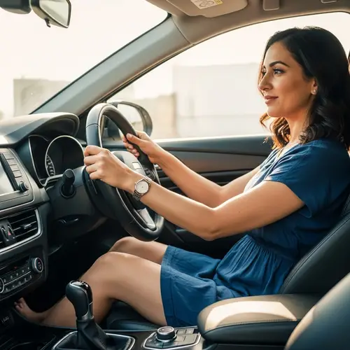 Middle-Eastern Woman Driving Modern Car | Confident Female Driver