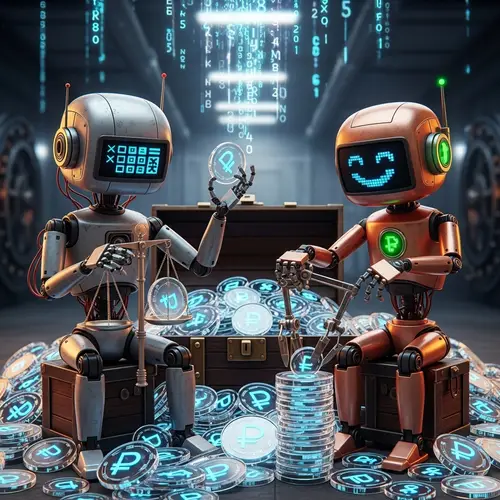 Dividing Treasure of Digital Rubles: Two Robots Share the Wealth